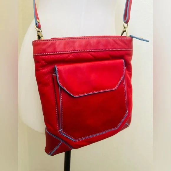 Barr + Barr Red Crossbody Bag - Picture 3 of 7